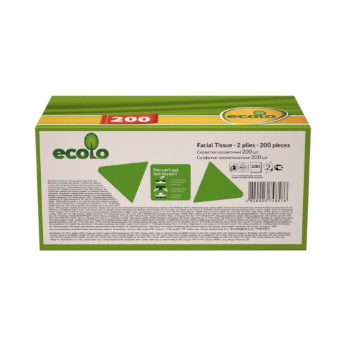 Серветки косметичні Ruta Ecolo, двошарові, 200шт, білі (4820023748576)