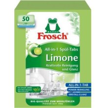 Таблетки для посудомийних машин Frosch, з ароматом Лимон, 50шт (4001499947315)