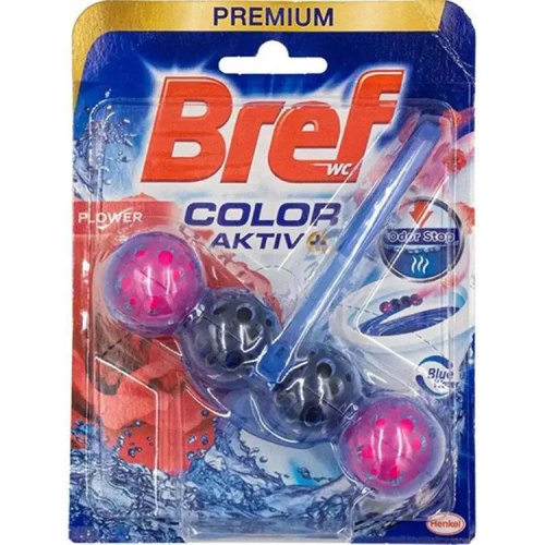 Туалетний блок Bref Кольорова вода, з ароматом Квіткова свіжість, 50г (9000101350746)