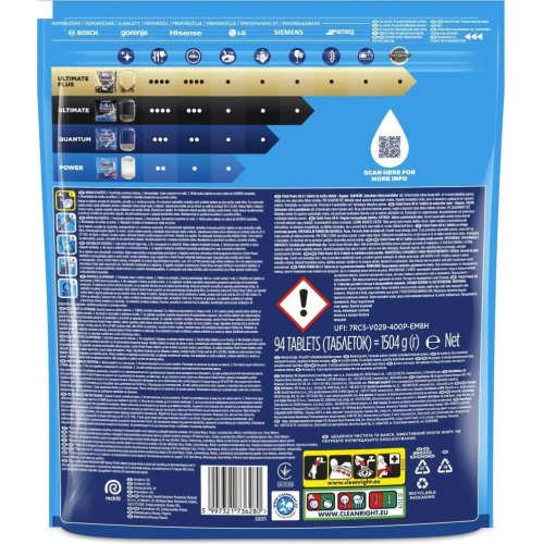 Таблетки для посудомийних машин Finish All in 1, 94шт (5997321736280)