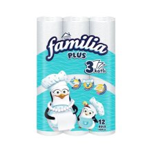 Паперові рушники Familia, 90 відривів, тришарові, 12 рулонів (8690536011148)