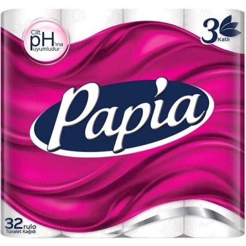Туалетний папір Papia, тришаровий, 32 рулони (8690536010066)