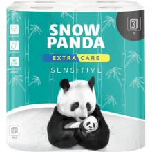 Туалетний папір Сніжна Панда Extra Care Sensitive, тришаровий, 8 рулонів (4820183970688)