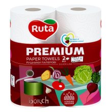 Паперові рушники Ruta Premium, двошарові, 2шт (4820202893738)