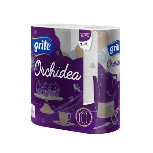Паперові рушники Grite Orchidea, тришарові, 2 рулони (4770023348415)