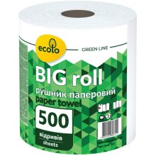 Паперові рушники Ruta Ecolo Big Roll, двошарові, 500 відривів (4820202896111)