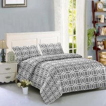 Комплект постільної білизни SOHO, двоспальний, 180x220см, Geometria Grey (WY23-293-1-3)