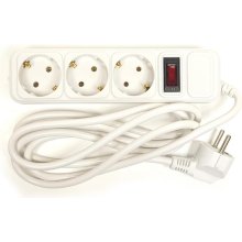 Мережевий фільтр PowerPlant, 1.8м, 3x1.5мм2, 10А, 3 розетки, євростандарт (JY-1054/1.8)