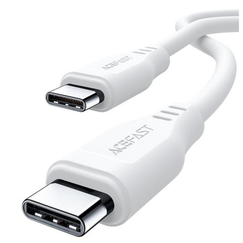 Кабель Acefast C3-03, USB 2.0, USB-C to USB-C, 1.2м, 3.0A, TPE, білий (6974316280859)