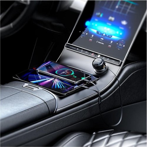 Автомобільний зарядний пристрій Acefast B13, 53W, 2в1, 3xUSB (2xUSB-C/1xUSB-A), кабель USB-C (6974316282921)