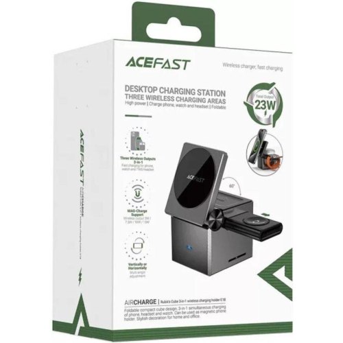 Бездротовий зарядний пристрій Acefast E18 Rubik's, 3в1, 15W (6974316282884)
