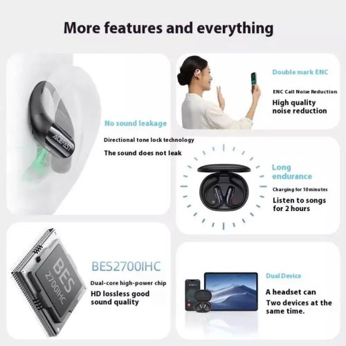 Навушники бездротові TWS Acefast FA002, Black (6974316283621)