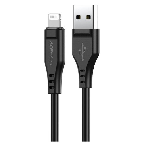 Кабель Acefast C3-02, USB 2.0, USB-A to Lighting, 1.2м, 2.4A, TPE, чорний (6974316280828)