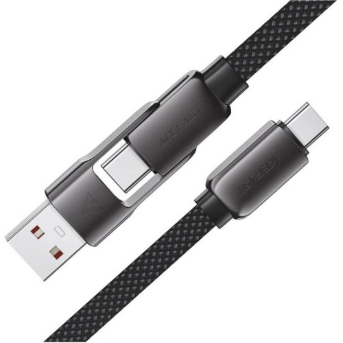 Кабель Acefast C13-04, USB-A/USB-C to USB-C, USB 2.0, 1.2м, 20V, 3.0A, чорний (6974316282334)