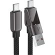 Кабель Acefast C13-04, USB-A/USB-C to USB-C, USB 2.0, 1.2м, 20V, 3.0A, чорний (6974316282334)