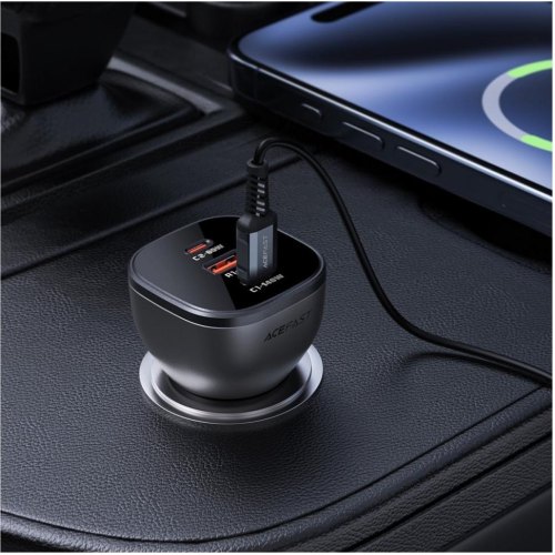 Автомобільний зарядний пристрій Acefast B14, 165W, 3xUSB (2xUSB-C/1xUSB-A) (6974316282938)