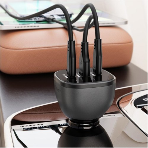 Автомобільний зарядний пристрій Acefast B14, 165W, 3xUSB (2xUSB-C/1xUSB-A) (6974316282938)