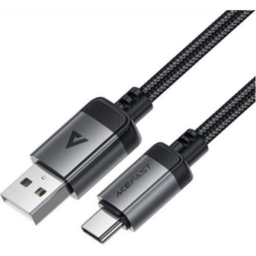Кабель Acefast C20-04, USB-A M to Type-C M, USB 2.0, 1.2м, 3.0A, чорний (6974316283782)