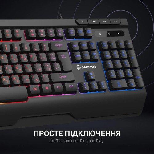 Клавіатура дротова GamePro GK550 USB Black (GK550)