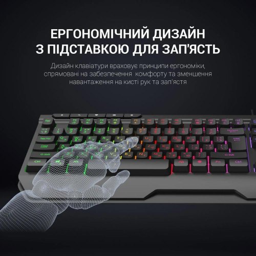 Клавіатура дротова GamePro GK550 USB Black (GK550)
