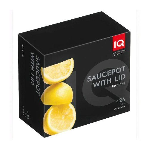 Каструля IQ Be Active, 24см, 4.2л, алюмінієва, з кришкою (IQ-2048-24)