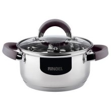 Каструля Ringel Meyer, 22см, 4.2л, нержавіюча сталь, з кришкою (RG-2008-22)