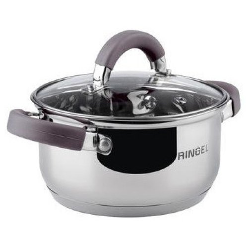 Каструля Ringel Meyer, 22см, 4.2л, нержавіюча сталь, з кришкою (RG-2008-22)