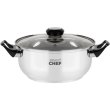 Каструля Bravo Chef, 20см, 2.3л, бакелітові ручки, з кришкою (BC-2002-20)