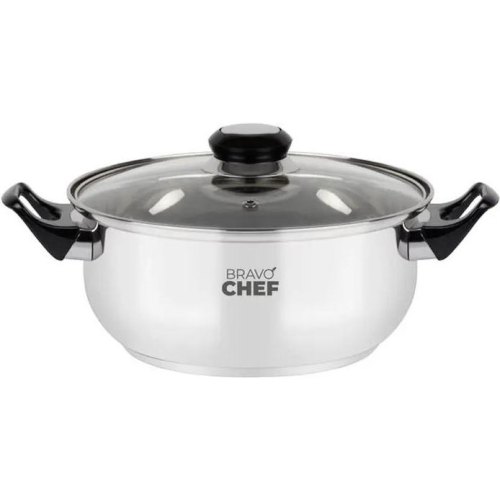 Каструля Bravo Chef, 20см, 2.3л, бакелітові ручки, з кришкою (BC-2002-20)
