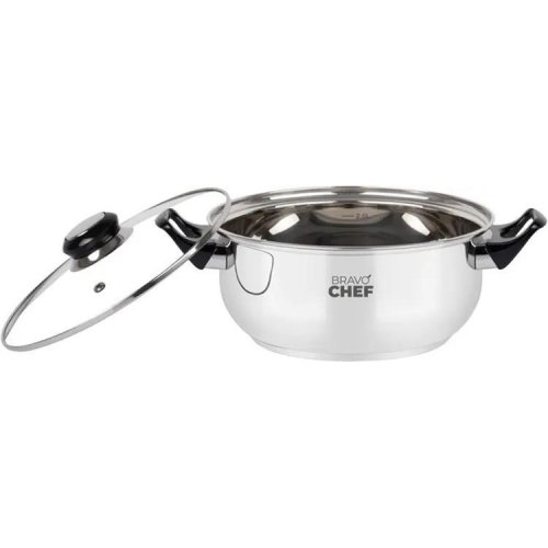 Каструля Bravo Chef, 20см, 2.3л, бакелітові ручки, з кришкою (BC-2002-20)