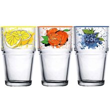 Набір склянок Herevin Decorated, 3шт, 350мл, скло (131606-000)