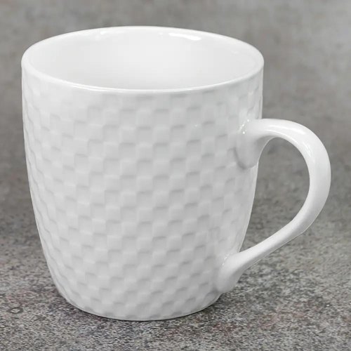 Чашка Limited Edition ADEL, 355мл, фарфор, для чаю/кави, біла (ML-W16-12)