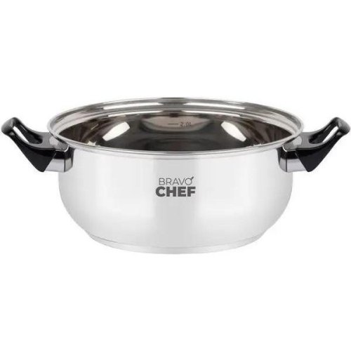 Каструля Bravo Chef, 22см, 3.5л, бакелітові ручки, з кришкою (BC-2002-22)