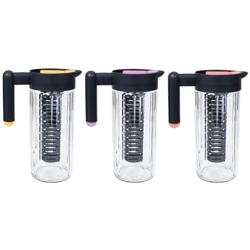 Глечик Herevin Infuser Colours 2024 MIX, 1.43л, скло/пластик (111106-580)