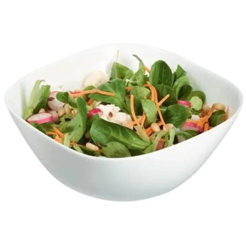 Салатник (піала) Luminarc Carine White, 14см, опалове скло, квадратний (Q7016)