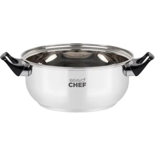 Каструля Bravo Chef, 18см, 1.6л, бакелітові ручки, з кришкою (BC-2002-18)