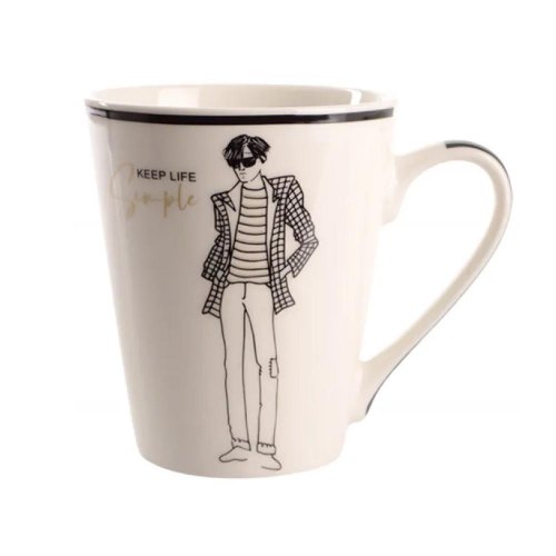 Чашка Limited Edition Couture D, 300мл, порцеляна, біла з малюнком (B02-E0824D)