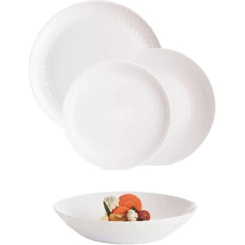 Сервіз столовий Luminarc Pampille White, 18 предметів, на 6 персон, скло (Q6153)