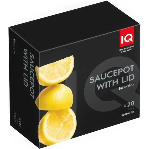 Каструля IQ Be Active, 20см, 2.4л, алюмінієва, з кришкою (IQ-2048-20)