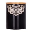 Банка Limited Edition Kora, 500мл, кераміка/бамбук, чорна (JH6009-5)