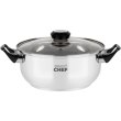 Каструля Bravo Chef, 24см, 4.5л, бакелітові ручки, з кришкою (BC-2002-24)