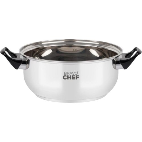 Каструля Bravo Chef, 24см, 4.5л, бакелітові ручки, з кришкою (BC-2002-24)