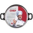 Каструля Bravo Chef, 24см, 4.5л, бакелітові ручки, з кришкою (BC-2002-24)