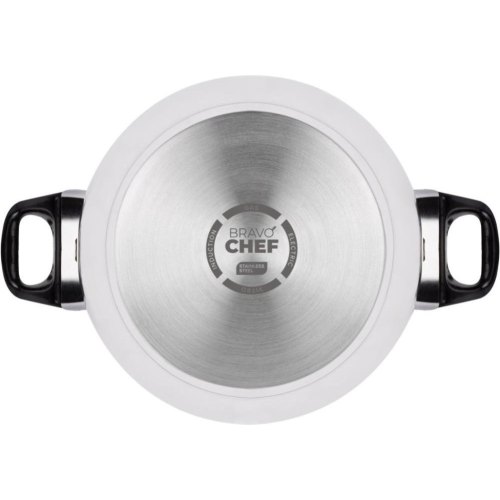 Каструля Bravo Chef, 24см, 4.5л, бакелітові ручки, з кришкою (BC-2002-24)