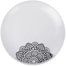 Тарілка обідня Limited Edition Kora, 25см, кераміка, кругла, біла (JH5277S-2)