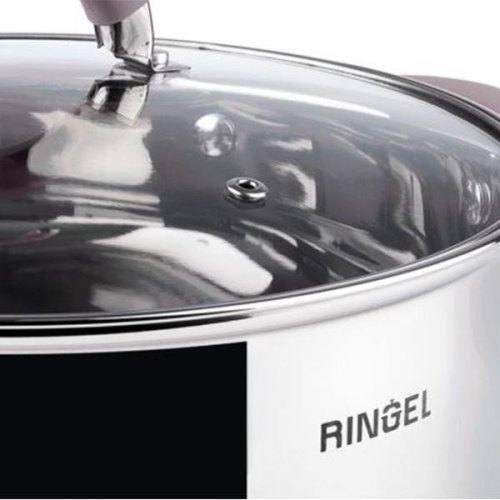 Каструля Ringel Meyer, 16см, 1.6л, нержавіюча сталь, з кришкою (RG-2008-16)