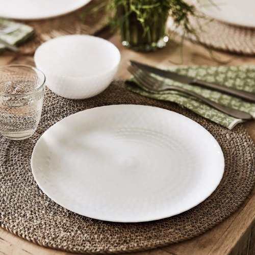 Тарілка десертна Luminarc Pampille White, 19см, загартоване скло, кругла (Q4658)