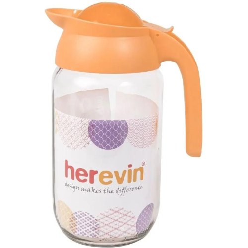 Глечик Herevin, з дозатором та тримачем, 1.5л, скло/пластик (111265-150)