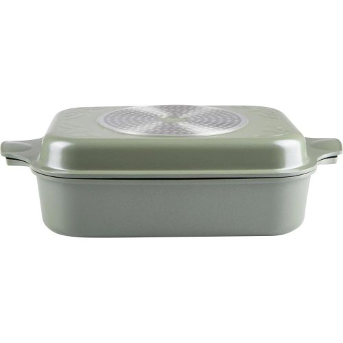 Гусятница Ringel Zitrone Olive, 6+3л, потовщений литий алюміній, з кришкою (RG-2108-34/OL)