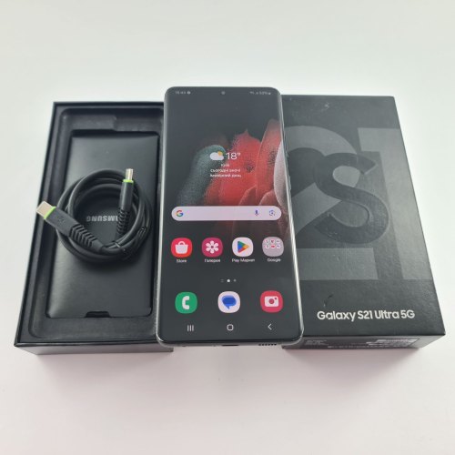 Смартфон Samsung Galaxy S21 Ultra (G998B) 128Gb Phantom Black (SM-G998BZKDSEK) USED **